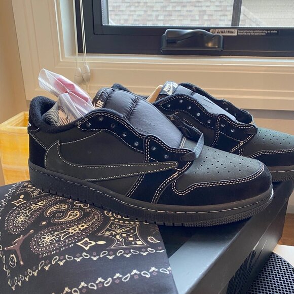 Jordan 1 Retro Low OG SP Travis Scott Black Phantom - Picture 1 of 6